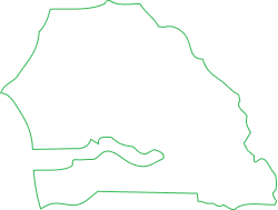 Senegal map outline