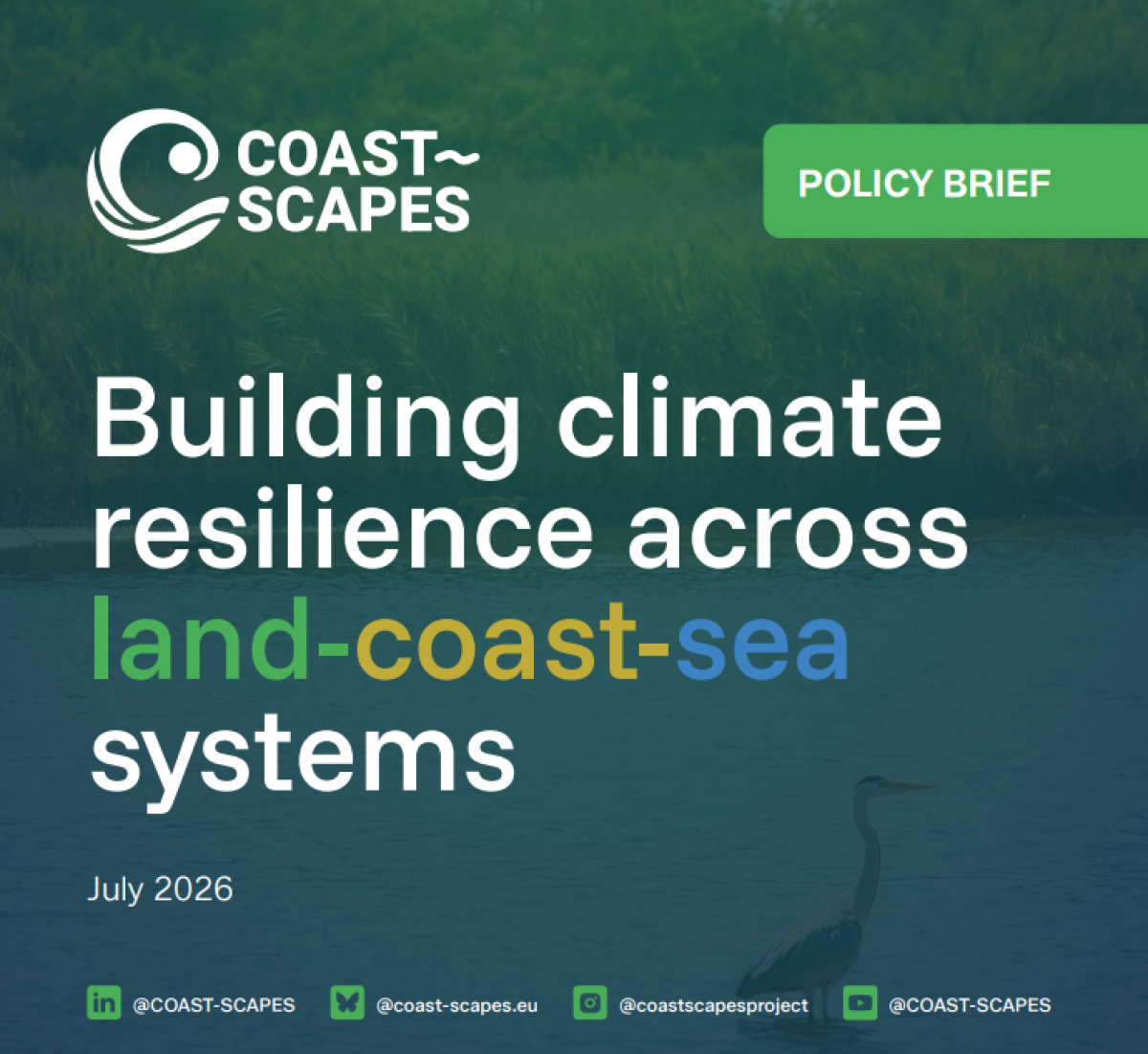 COAST-SCAPES publishes a policy brief on the importance of integrated action to strengthen coastal climate resilience